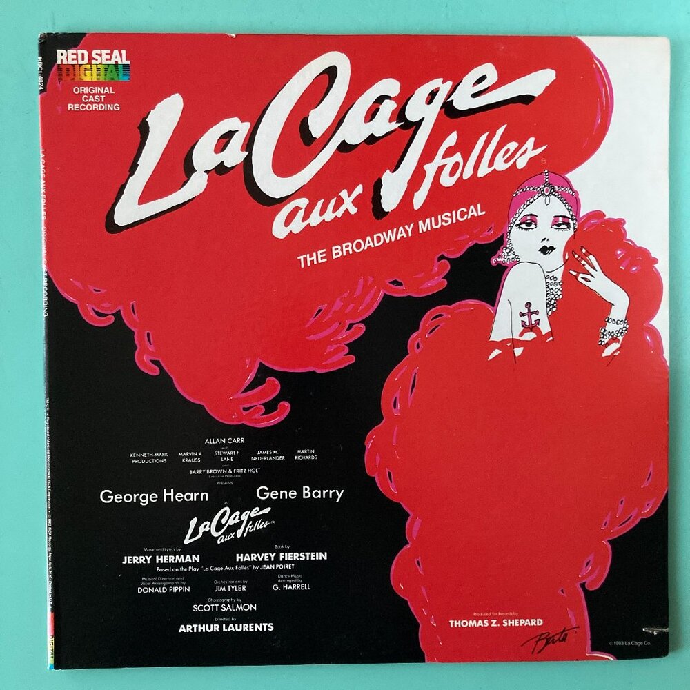 La Cage aux Folles Original Broadway Cast LP Gatefold Cover Vinyl Discount Cut